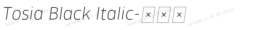 Tosia Black Italic字体转换